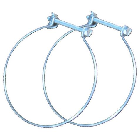 2 colliers de fixation acier S&P, Diam.125/125 mm Cf125