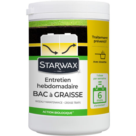 Entretien hebdomadaire pour bacs à graisses 750g STARWAX