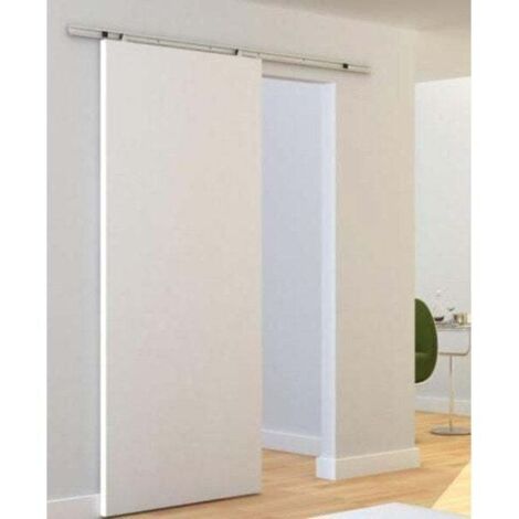Rail coulissant pour porte jusqu'à 93 cm – Acier galvanisé – Longueur 186 cm – Épaisseur 25 à 40 mm – Poids max 30 kg