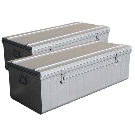 Cantine en métal 100 x 55 x 40 cm – Contenance 175 litres – Cadenassable – Pour chantiers humides et rangement sécurisé – Snor