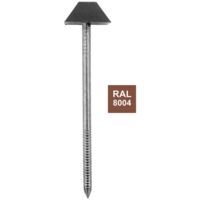 Lot De 100 Pointes Annelées, Bol-Fixations Tête Diamant Brique, 3.1 X 70 Mm