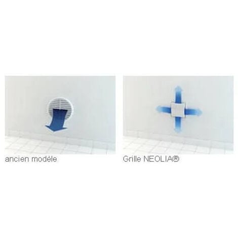 NICOLL Grille design Ø125 conforme réglementation gaz blanc