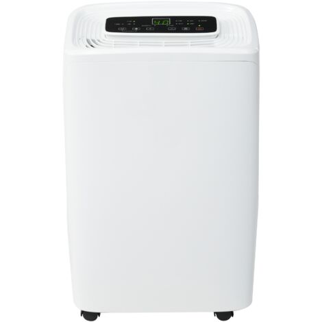 Déshumidificateur 12 L/jour pour 15㎡, déshumidificateur 3 en 1, purificateur d'air, sèche-linge, réservoir d'eau 1,5 L, minuterie 24 heures, résistant à la moisissure et à l'humidité. Ecran LED.