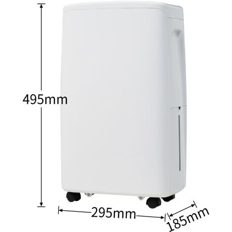 Déshumidificateur 12 L/jour pour 15㎡, déshumidificateur 3 en 1, purificateur d'air, sèche-linge, réservoir d'eau 1,5 L, minuterie 24 heures, résistant à la moisissure et à l'humidité. Ecran LED.