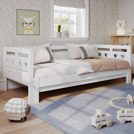 Redom – Lit gigogne 90x190cm en bois de pin – Cadre rétractable avec espace de rangement – Design chaleureux et durable – Facile à assembler (1/5)