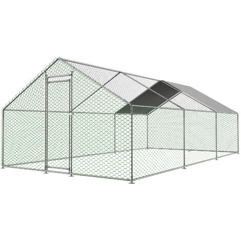 Poulailler Enclos Extérieur 3x2x2m En Acier Galvanisé Avec Bâche étanche Pour Poules Et Lapins – ComfortXL Pet Living