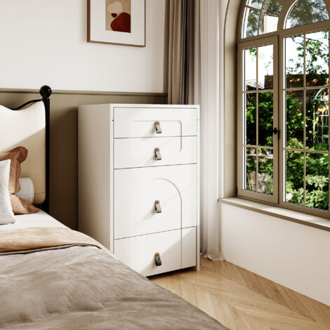 Coiffeuse  Comprend Un Tabouret De Maquillage , Tabouret De Rangement Multifonctionnel Table De Chevet Avec Miroir Et Eclairage Led Avec 3 Tiroirs Blanc 85293539