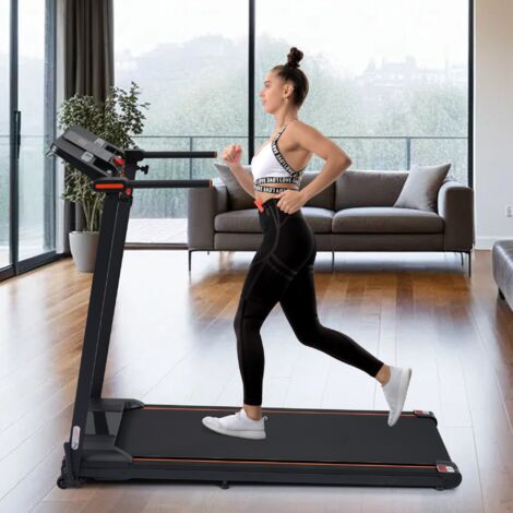 Redom – Tapis de course pliable 1,5 CV – Console LED – Vitesse 1-12 km/h – Surface de course 420 x 1000 mm – 12 programmes d'entraînement (1/5)