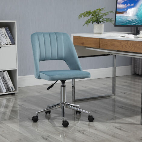 REDOM Chaise de bureau 60x49cm Ergonomique Rembourrage mousse polyester bleue (1/5)