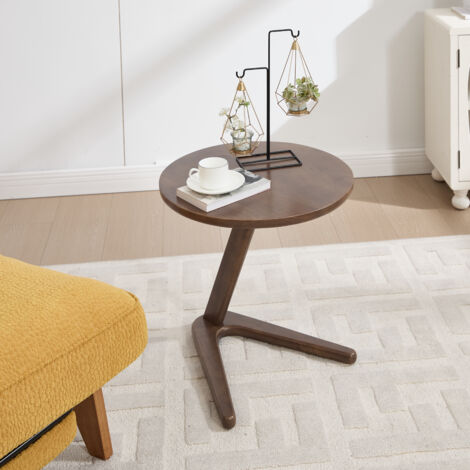 Table D'appoint Ronde Pliante Métal 41,5x45 Cm - Plateau Ø41,5 Cm, Légère, Pour Salon, Balcon, Jardin