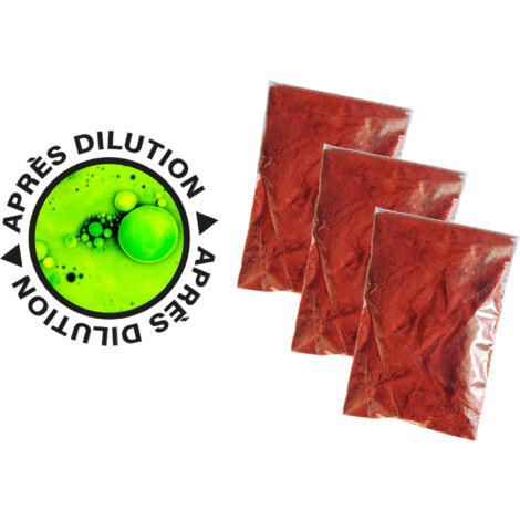 Lot de 3 sachets de fluorescéine poudre 5g – Colorant traceur non impactant – Visible sous UV 365 nm – Pour détection de fuites et réseaux enterrés