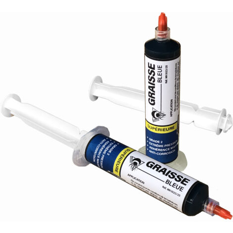 Méduze - 2 graisses bleues en seringue 25g - Grade NLGI 2 - Extrême pression - Multifonctions - Anticorrosion (1/5)