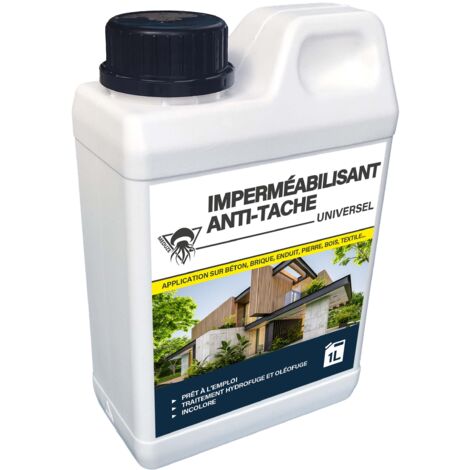 Méduze - Imperméabilisant et anti-tache universel pour matériaux de construction 1L - Produit 2 en 1 - Prêt à l’emploi - Incolore - Respirant - Professionnel (1/5)