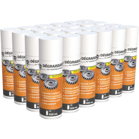 Méduze - 24 dégraissants terpène d’orange en aérosol 500mL - Multifonctions - Professionnel (1/5)