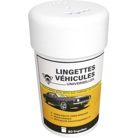 Méduze - Lingettes nettoyantes pour véhicules - Boîte de 80 unités - Universelles - Professionnelles