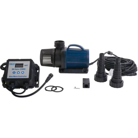 AquaForte DM-30000 Vario S Teichpumpe - 30.000 L/Std. - 335W - Förderhöhe 9,5 m - Korngröße 6 mm - Sehr energieeffizient - Geeignet für Süß- & Salzwasser