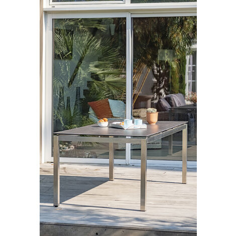 TORINO Gartentisch 8 Personen, Aluminium mit Keramikplatte