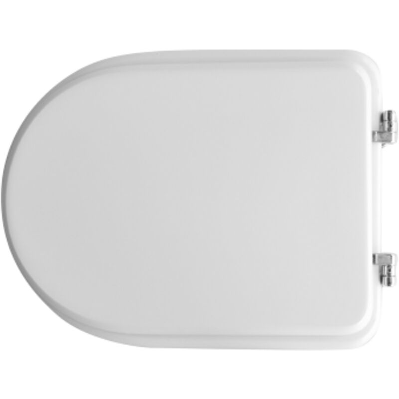 Sedile Wc Colore Bianco Per Cesame Vaso Aretusa Con Cerniere Cromate Passanti Regolabili
