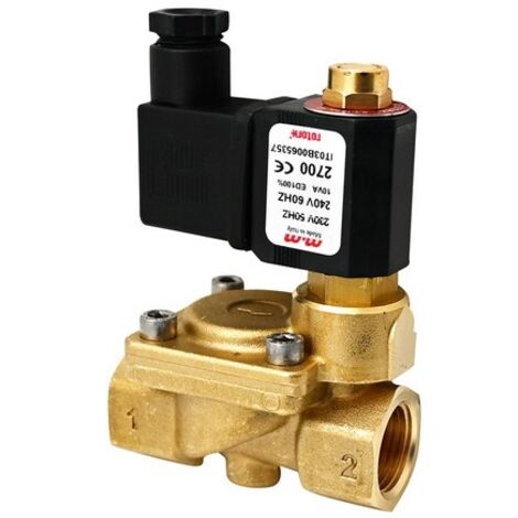 Elettrovalvola Magnetica 12V DC 1/4 Di Pollice Per Acqua - Normalmente Chiusa, Con Connessione Rapida, In Ottone E Plastica