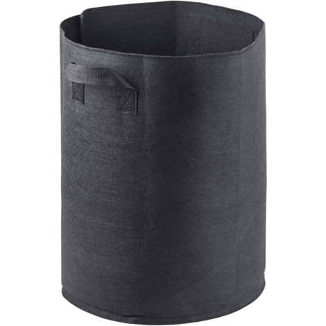 Meister Pflanzsack 43 Liter - 10 Gallonen - 45 x Ø 35 cm - 5 Stück - Luft- & wasserdurchlässig - Filz / Pflanzen-Sack / Kartoffel-Pflanzsack / Filz-Topf / Filz-Pflanztasche / 9960590