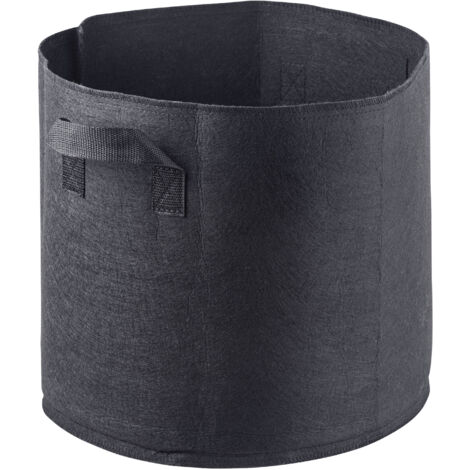 Meister Pflanzsack 29 Liter - 7 Gallonen - 30 x Ø 35 cm - 5 Stück - Luft- & wasserdurchlässig - Filz / Pflanzen-Sack / Kartoffel-Pflanzsack / Filz-Topf / Filz-Pflanztasche / 9960580