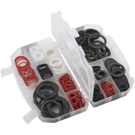 Meister Dichtungsring-Sortiment 383-teilig - Gummidichtungen, Fiberringe & O-Ringe im Set - Zur Anwendung im Sanitärbereich - Trinkwasser ungeeignet / Dichtungselemente / Dichtringe / 8910090