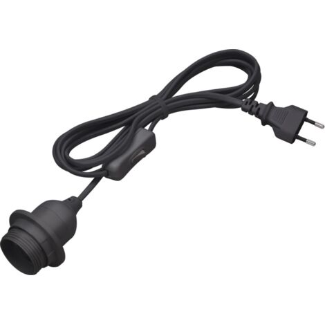 Meister Lampenfassung E27 - 3,5 Meter - schwarz - Mit Ein-/Ausschalter - Ideal für DIY-Projekte - Geeignet für Steh- & Hängelampen / Lampenaufhängung mit Schalter / Kabel für DIY-Leuchte / 7443840 (1/3)