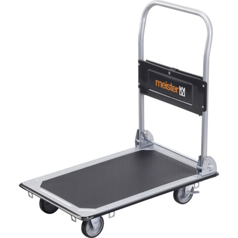 Meister – Plattformwagen klappbar mit Ablagefach – Traglast max. 150 kg – Antirutschbeschichtung – 2 Lenkräder mit Feststellbremsen – 6 Ösen zur Ladungssicherung (1/5)