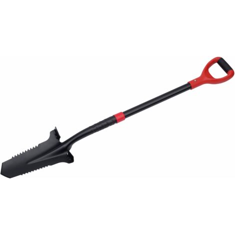 Meister Spaten mit Wurzelsäge - Für Wurzeln bis 3 cm - 195 mm Arbeitsbreite - Ergonomischer D-Griff - Für Garten, Bau & Landschaftspflege / Wurzelspaten / Spaten Garten / Wurzelentferner / 9872240