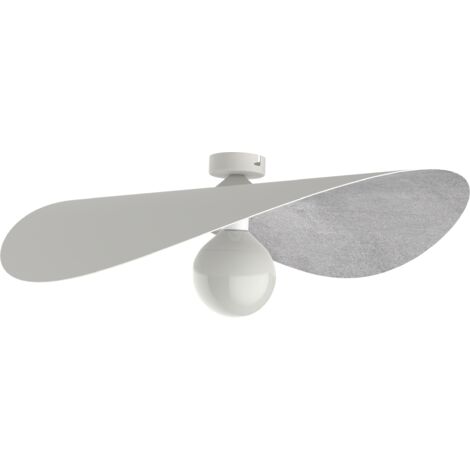 PIUMA PLAFONIERA BIANCO FOGLIA