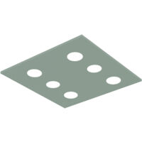 RIVER SQUARE 6X PLAFONIERA MONOCOLORE OPACO