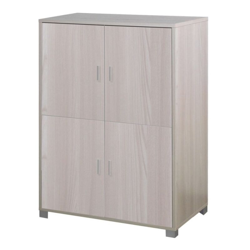 Armoire de bureau Olmo Chiaro 4 portes avec étagères 107x41x h162 cm