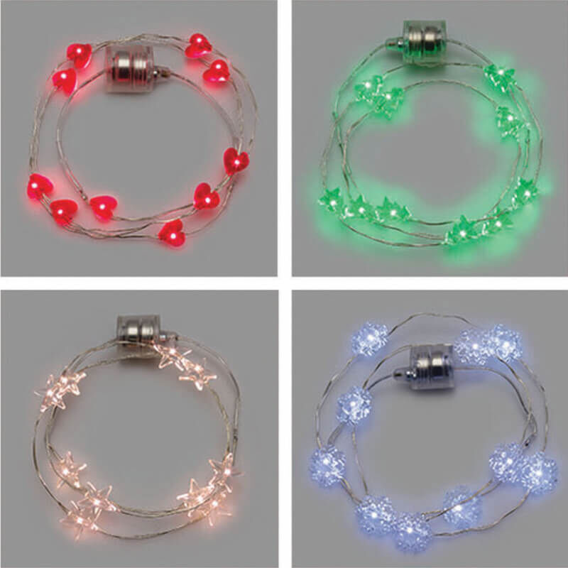 Collier Lumineux LED Vintage Multicolore - Longueur 60 Cm, Motif Ampoule, Unisexe
