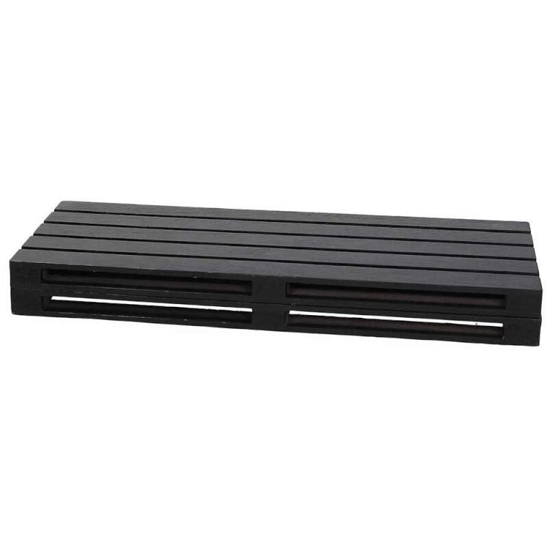Lot de 2 Plateaux Pallet moyens 30x12 cm en bois noir