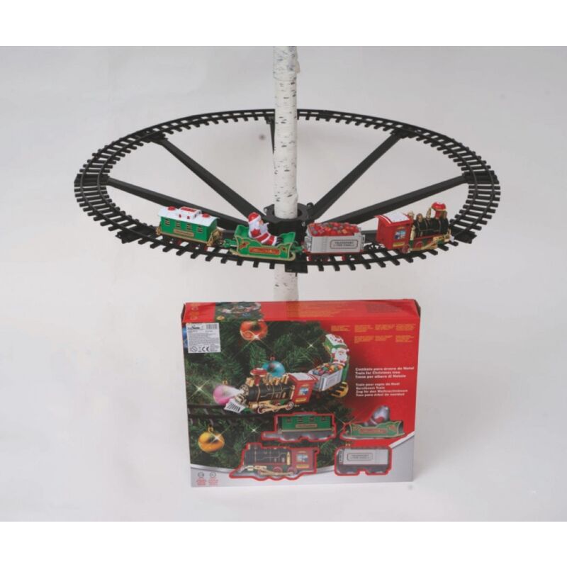 Ensemble De Train De Noël Avec Lumières Et Sons – Piste à Jouets électrique à Suspendre Autour Du Sapin, Facile à Assembler Pour Les Enfants