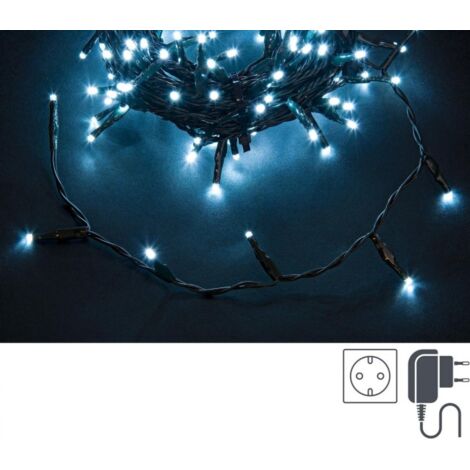 Guirlande Lumineuse 12x 240L Blanc 3Mm Fil Vert Ip44