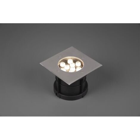 Spot LED Encastrable Au Sol Nichel Belaja 16x16 Cm