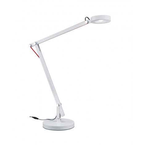 Lampe de Bureau Orientable Blanche avec Lumière Led Amsterdam