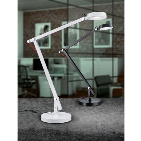 Lampe de Bureau Orientable Blanche avec Lumière Led Amsterdam
