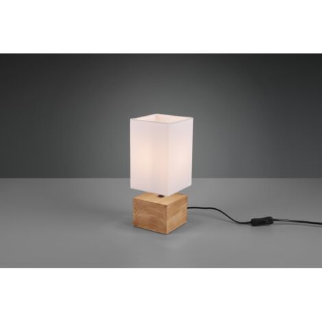 Lampe de Table Woody Base Carrée en Bois 1xE14 Trio Lighting