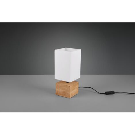 Lampe de Table Woody Base Carrée en Bois 1xE14 Trio Lighting