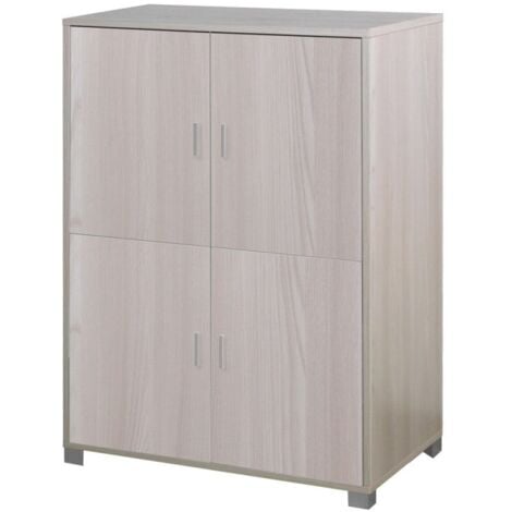Armoire de bureau Olmo Chiaro 4 portes avec étagères 107x41x h162 cm