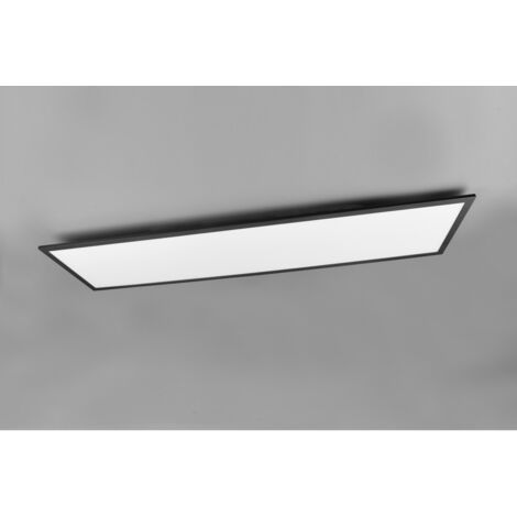 Plafonnier LED Moderne Rectangulaire avec Variateur 34W Noir