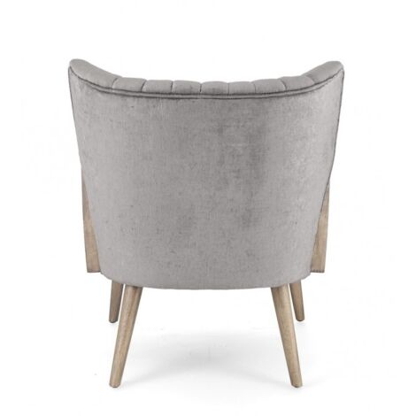 Poltrona Virna Silver - Élégance et confort pour votre espace de vie - Dimensions: 64 cm x 71 cm x 79 cm