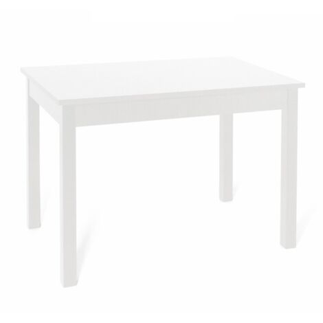 Table à manger extensible en frêne blanc en bois mélaminé cm 80x120 - 160 (1/5)