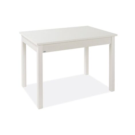 Table à manger extensible Bois de frêne blanc mélaminé 60x90 - 120 cm (1/2)