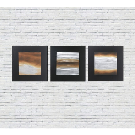 Peinture à l'huile multicolore sur toile avec cadre en bois 80x80 cm (1/3)