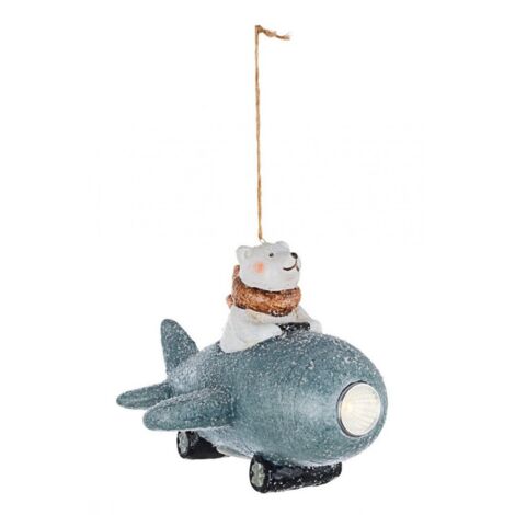 Orso Joshua Aviatore C-Led - Figurine en céramique avec piles incluses
