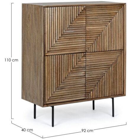 Meuble 4 portes Darsey en bois plaqué