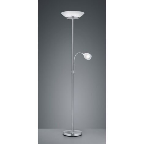 Lampadaire Sur Pied FIMEI Avec Liseuse Intégrée – 30W + 7W – Blanc – Télécommande Et Contrôle Tactile – Variateur Continu Et 4 Températures De Couleur (3000K à 6000K)